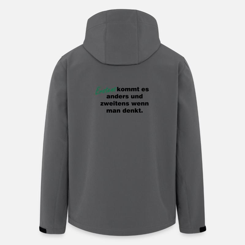 Wenn_man_denkt - Recycelte Männer Softshell-Jacke von Stanley/Stella - Anthrazit