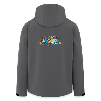 MOIN Möwe Leuchtturm Maritim Bunt - Recycelte Männer Softshell-Jacke von Stanley/Stella - Anthrazit - Hinten - AI Model Male 185 light (185cm)
