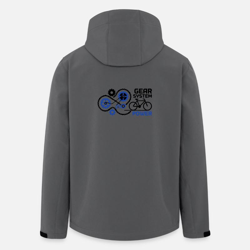  Geniales Gear System Fahrrad Nerd - Recycelte Männer Softshell-Jacke von Stanley/Stella - Anthrazit