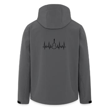 wave-bass - Recycelte Männer Softshell-Jacke von Stanley/Stella - Anthrazit - Hinten - AI Model Male 185 light (185cm)