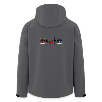 Fréquence cardiaque des camions - Veste softshell homme en polyester recyclé Stanley/Stella - charbon - Dos - AI Model Male 185 light (185cm)