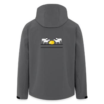 Vier Ziegen - Recycelte Männer Softshell-Jacke von Stanley/Stella - Anthrazit - Hinten - AI Model Male 185 light (185cm)