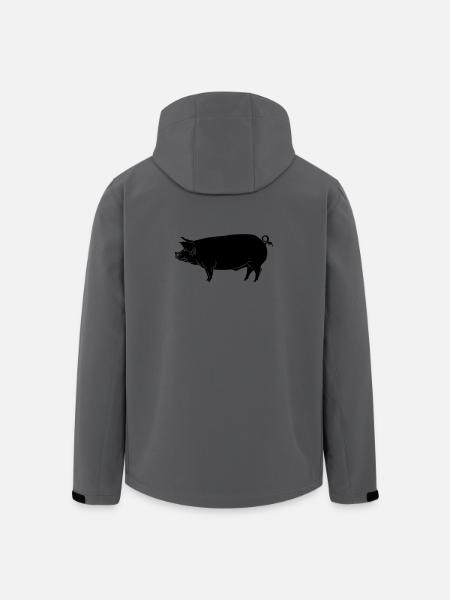 Pig shadow image logo - Men’s Recycled Softshell Jacket by Stanley/Stella - anthracite