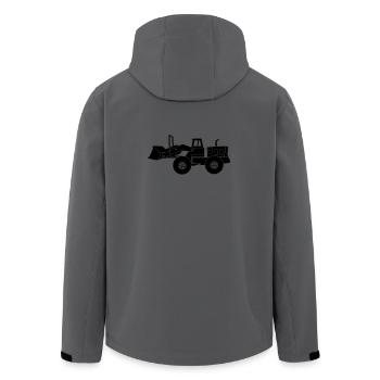 Transparenter Bulldozer - Recycelte Männer Softshell-Jacke von Stanley/Stella - Anthrazit - Hinten - AI Model Male 185 light (185cm)