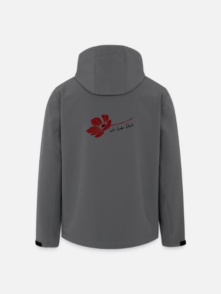 Je t’aime - Veste softshell homme en polyester recyclé Stanley/Stella - charbon