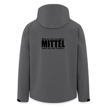 Mittel - Recycelte Männer Softshell-Jacke von Stanley/Stella - Anthrazit - Hinten - AI Model Male 185 light (185cm)