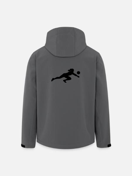 Silhouette de volley-ball - Veste softshell homme en polyester recyclé Stanley/Stella - charbon