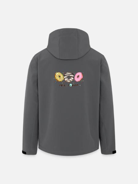 Glazed Donuts with Sprinkles Illustration - Men’s Recycled Softshell Jacket by Stanley/Stella - anthracite