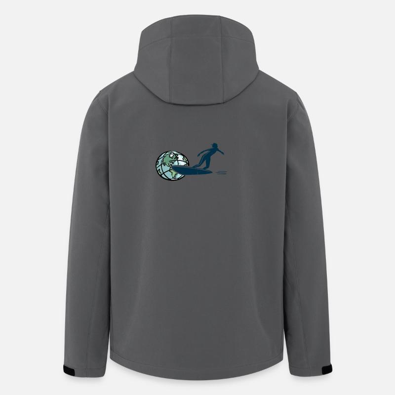 SURF over the World - Recycelte Männer Softshell-Jacke von Stanley/Stella - Anthrazit
