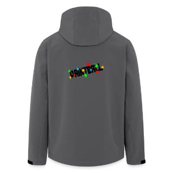Paintball-Logo - Recycelte Männer Softshell-Jacke von Stanley/Stella - Anthrazit - Hinten - AI Model Male 185 light (185cm)