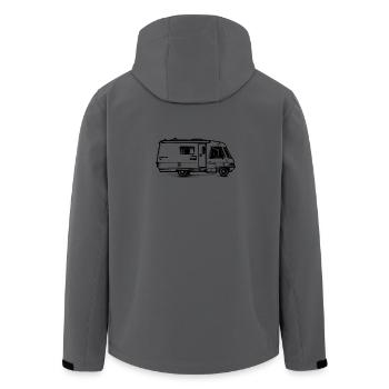 Camping Van - Recycelte Männer Softshell-Jacke von Stanley/Stella - Anthrazit - Hinten - AI Model Male 185 light (185cm)