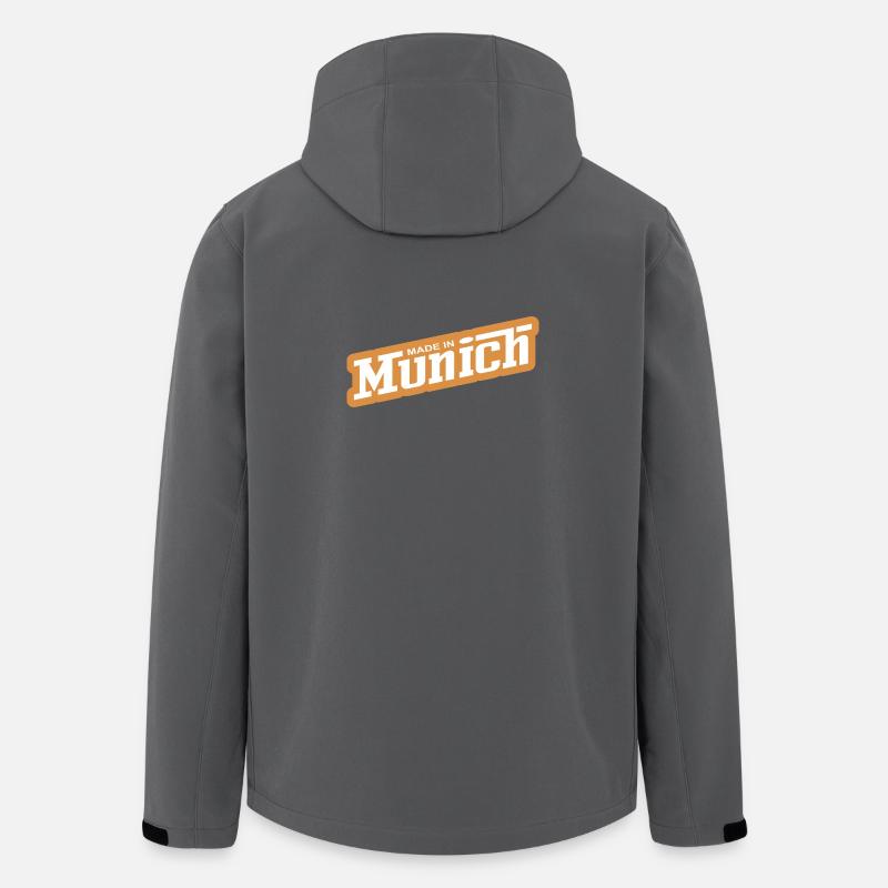 Munich - parce que c’est votre ville ! - Veste softshell homme en polyester recyclé Stanley/Stella - charbon