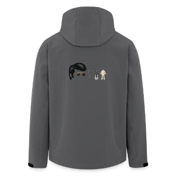 EP Popmusik Ikonischer Retro Stil - Recycelte Männer Softshell-Jacke von Stanley/Stella - Anthrazit - Hinten - AI Model Male 185 light (185cm)