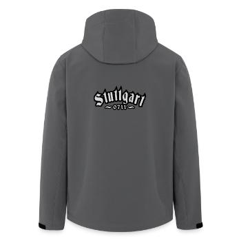 Stuttgart Old 0711 - Recycelte Männer Softshell-Jacke von Stanley/Stella - Anthrazit - Hinten - AI Model Male 185 light (185cm)
