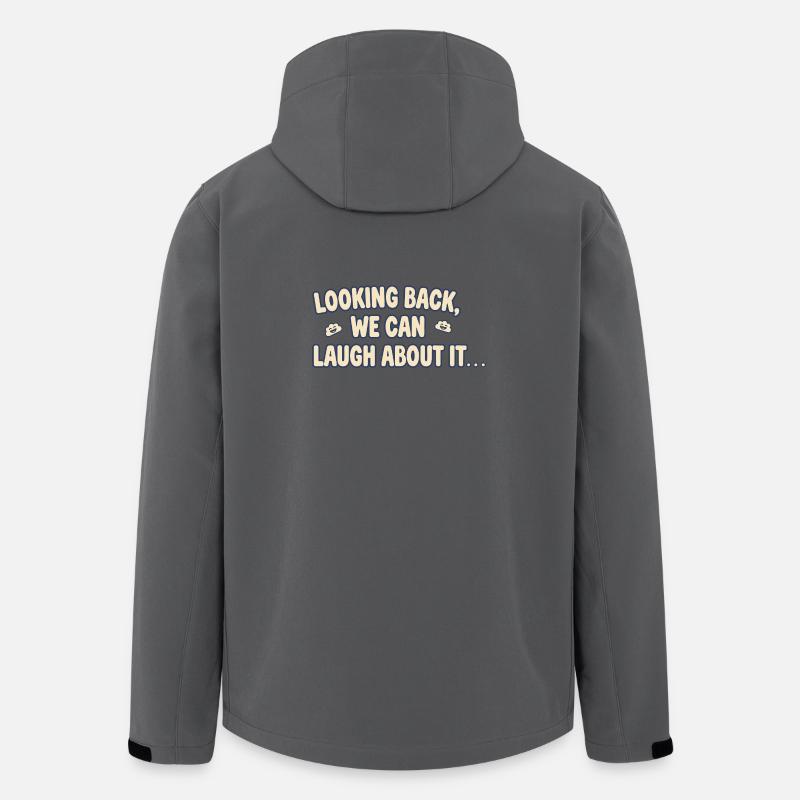 Rückblickend können wir darüber lachen - Recycelte Männer Softshell-Jacke von Stanley/Stella - Anthrazit