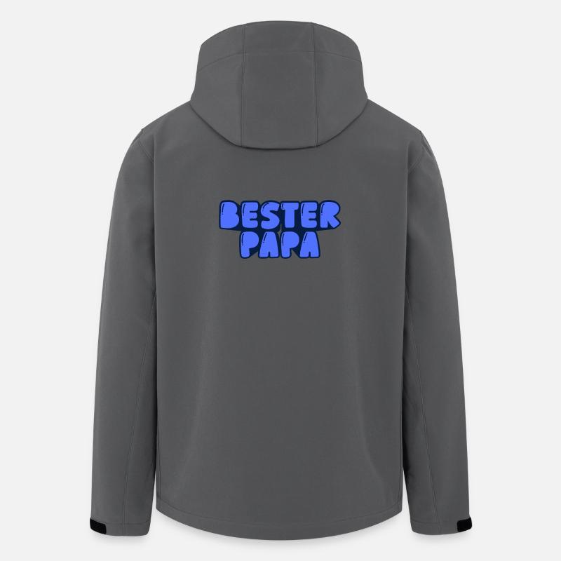Bester Papa - Recycelte Männer Softshell-Jacke von Stanley/Stella - Anthrazit