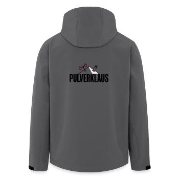 Pulverklaus: Protein oder Zauberpulver fürs Gym? - Recycelte Männer Softshell-Jacke von Stanley/Stella - Anthrazit - Hinten - AI Model Male 185 light (185cm)