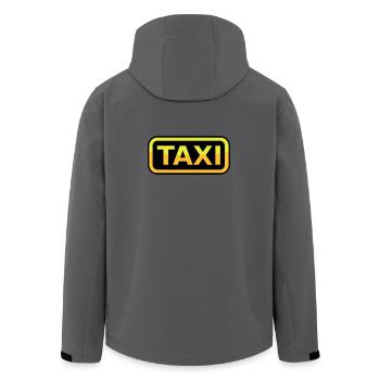 Taxi Schild - Recycelte Männer Softshell-Jacke von Stanley/Stella - Anthrazit - Hinten - AI Model Male 185 light (185cm)