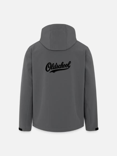 Oldschool Retro Logo T-Shirt - Men’s Recycled Softshell Jacket by Stanley/Stella - anthracite