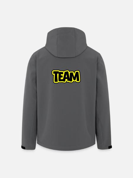 Team lettering - Men’s Recycled Softshell Jacket by Stanley/Stella - anthracite
