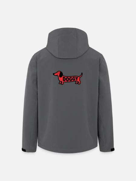 Dachshund Dog Doggy Saying Red - Men’s Recycled Softshell Jacket by Stanley/Stella - anthracite