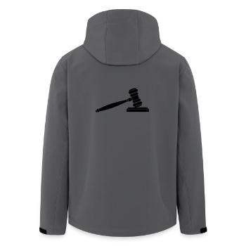 Dish hammer logo - Men’s Recycled Softshell Jacket by Stanley/Stella - anthracite - Back - AI Model Male 185 light (185cm)