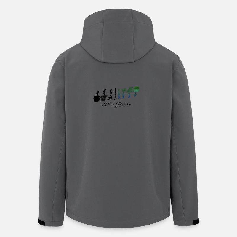 Lassen Sie uns wachsen - Recycelte Männer Softshell-Jacke von Stanley/Stella - Anthrazit