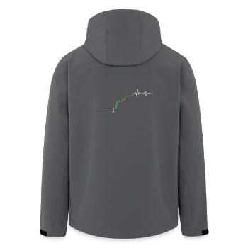 TrendPulse Rallye-Diagramm - Recycelte Männer Softshell-Jacke von Stanley/Stella - Anthrazit - Hinten - AI Model Male 185 light (185cm)
