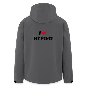 I love - Recycelte Männer Softshell-Jacke von Stanley/Stella - Anthrazit - Hinten - AI Model Male 185 light (185cm)