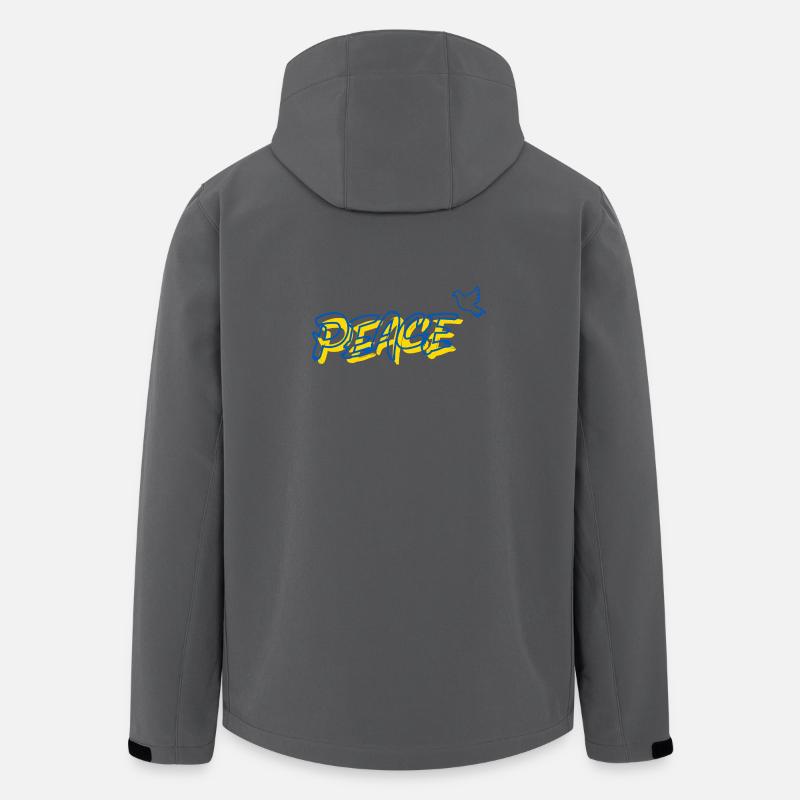 Peace Friede Urkaine Friedenstaube - Recycelte Männer Softshell-Jacke von Stanley/Stella - Anthrazit