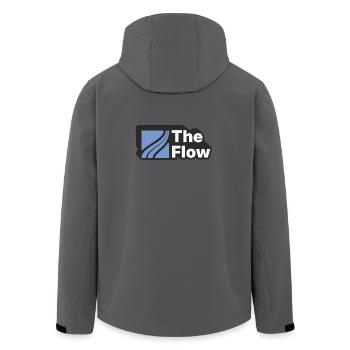 The Flow Pattern Design - Men’s Recycled Softshell Jacket by Stanley/Stella - anthracite - Back - AI Model Male 185 light (185cm)