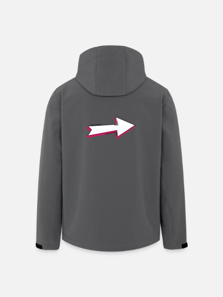 Abstract Neon Arrow Illustration - Men’s Recycled Softshell Jacket by Stanley/Stella - anthracite