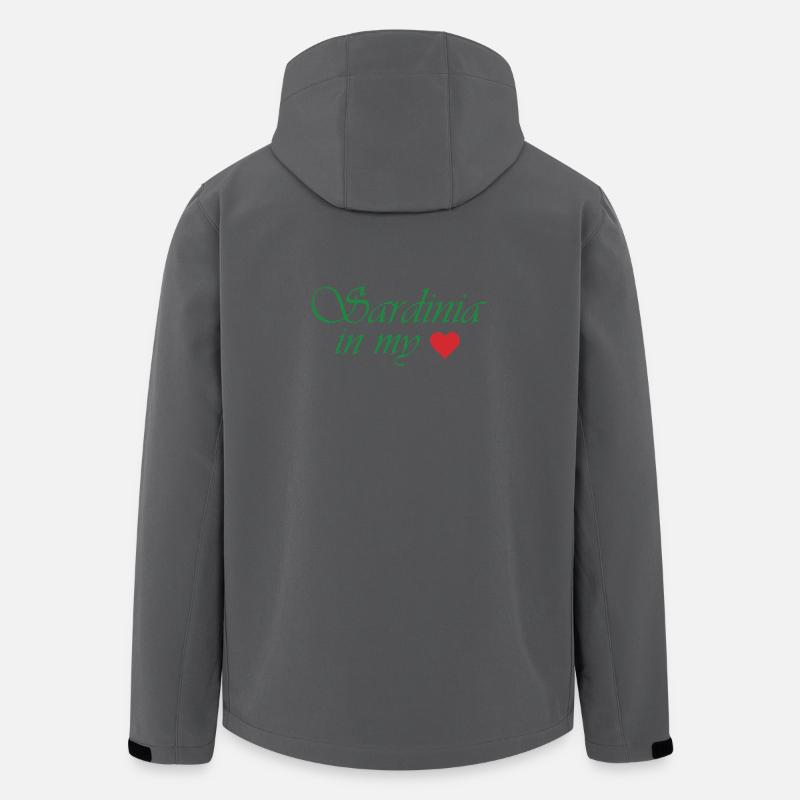 La Sardaigne dans mon cœur - Veste softshell homme en polyester recyclé Stanley/Stella - charbon