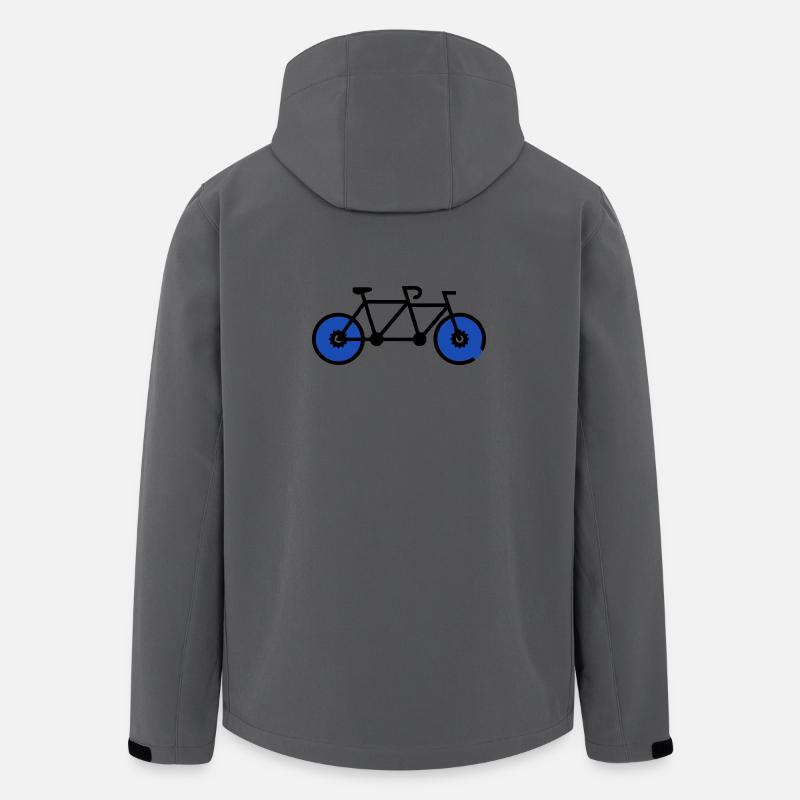 Romantisches Tandem Fahrrad Paar - Recycelte Männer Softshell-Jacke von Stanley/Stella - Anthrazit