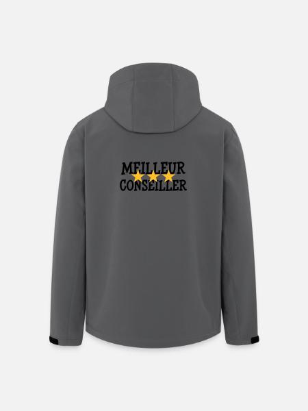 Meilleur Conseiller - Veste softshell homme en polyester recyclé Stanley/Stella - charbon