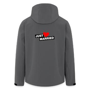 Just Married - für junge und alte Ehepaare - Recycelte Männer Softshell-Jacke von Stanley/Stella - Anthrazit - Hinten - AI Model Male 185 light (185cm)