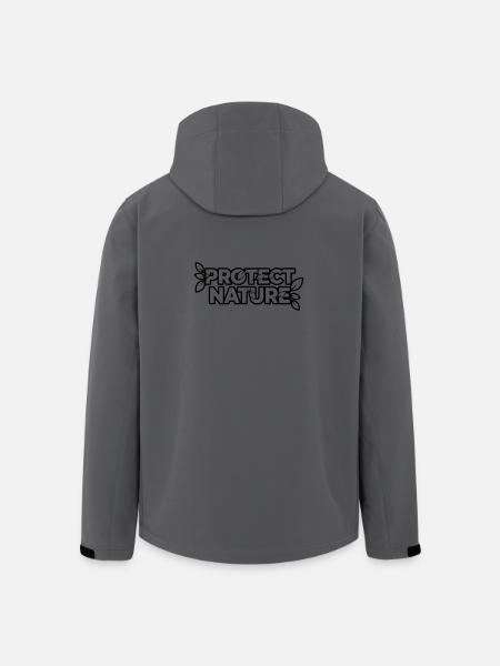 Protect Nature | Umweltschutz Statement Vektor - Recycelte Männer Softshell-Jacke von Stanley/Stella - Anthrazit