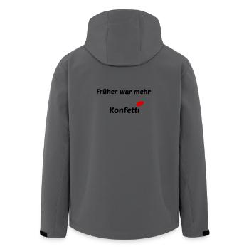 Konfetti frueher - Recycelte Männer Softshell-Jacke von Stanley/Stella - Anthrazit - Hinten - AI Model Male 185 light (185cm)