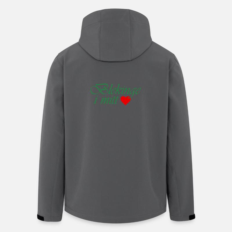 Blekinge in meinem Herzen - Recycelte Männer Softshell-Jacke von Stanley/Stella - Anthrazit