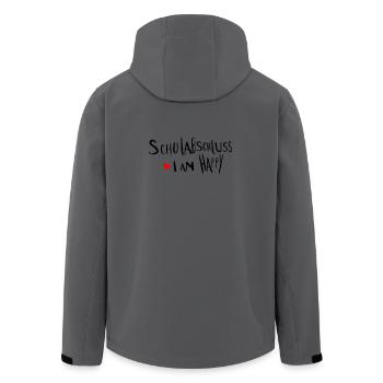 Schulabschluss  i am happy - Recycelte Männer Softshell-Jacke von Stanley/Stella - Anthrazit - Hinten - AI Model Male 185 light (185cm)