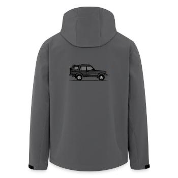 Discovery 2 Black - Men’s Recycled Softshell Jacket by Stanley/Stella - anthracite - Back - AI Model Male 185 light (185cm)