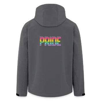 Pride Month LGBT - Pride! - Men’s Recycled Softshell Jacket by Stanley/Stella - anthracite - Back - AI Model Male 185 light (185cm)
