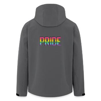Pride Month LGBT - Pride! - Men’s Recycled Softshell Jacket by Stanley/Stella - anthracite - Back - AI Model Male 185 light (185cm)