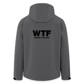 WTF shaped this body - Recycelte Männer Softshell-Jacke von Stanley/Stella - Anthrazit - Hinten - AI Model Male 185 light (185cm)