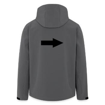 Pfeil - Recycelte Männer Softshell-Jacke von Stanley/Stella - Anthrazit - Hinten - AI Model Male 185 light (185cm)