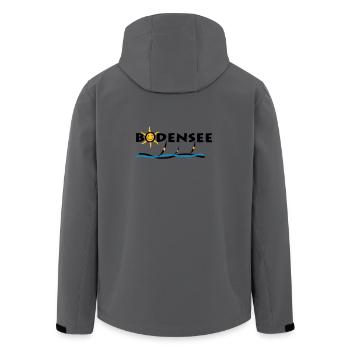 Bodensee - Sonnen T-Shirt - Recycelte Männer Softshell-Jacke von Stanley/Stella - Anthrazit - Hinten - AI Model Male 185 light (185cm)