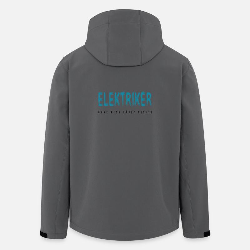 Elektriker Handwerker Design - Recycelte Männer Softshell-Jacke von Stanley/Stella - Anthrazit
