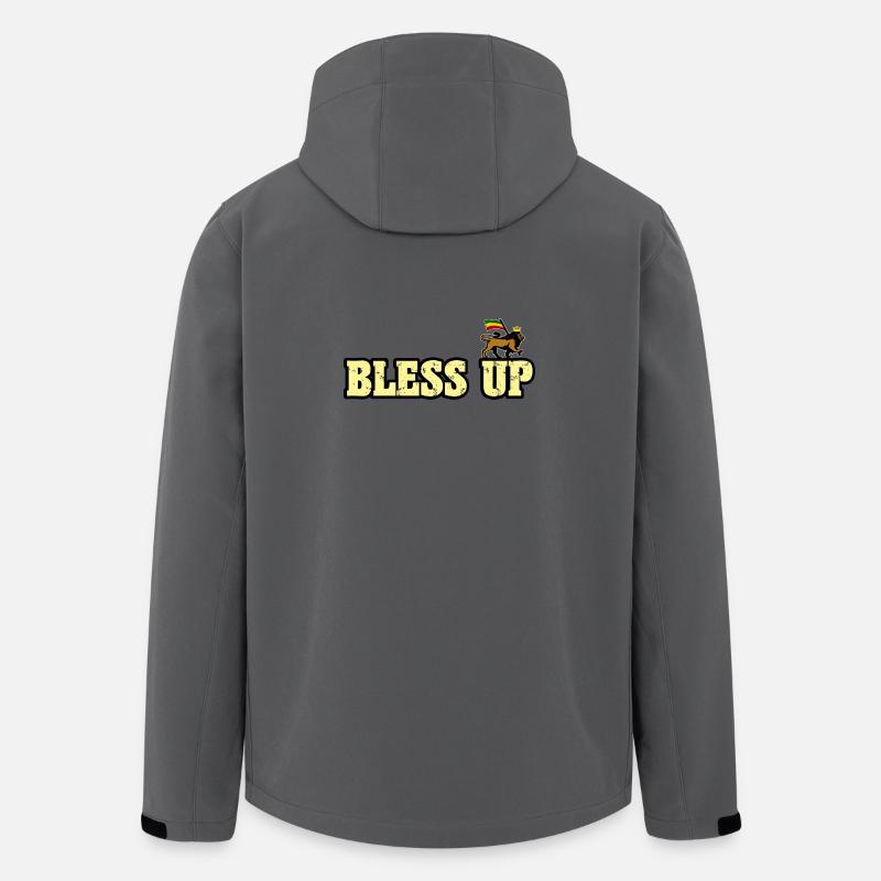 Dub Reggae Bless Up - Veste softshell homme en polyester recyclé Stanley/Stella - charbon