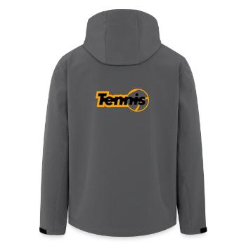 Tennis - Men’s Recycled Softshell Jacket by Stanley/Stella - anthracite - Back - AI Model Male 185 light (185cm)