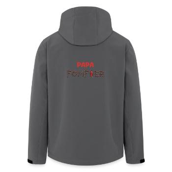Papa_pompier - Veste softshell homme en polyester recyclé Stanley/Stella - charbon - Dos - AI Model Male 185 light (185cm)